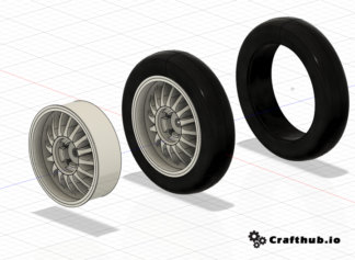1/10 Semi gripped tire/wheel cast