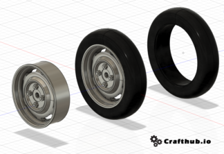 1/10 Semi gripped tire/wheel Steel